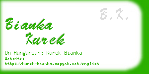 bianka kurek business card